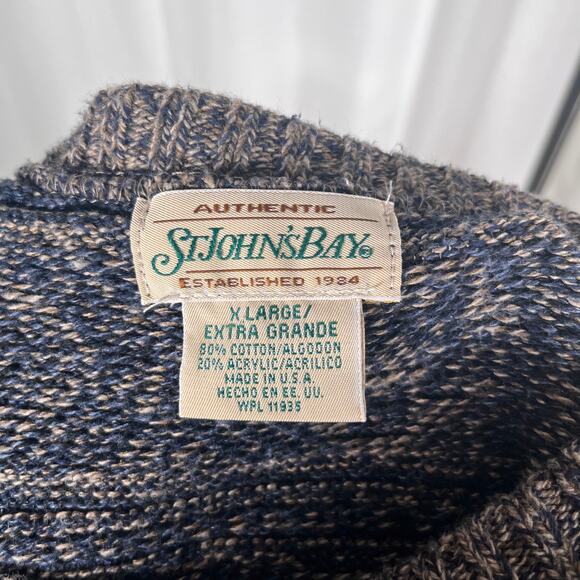 St. John’s Bay Vintage Sweater Mens XL Granpda Goblincore Chunky Knit 90s - Picture 5 of 6